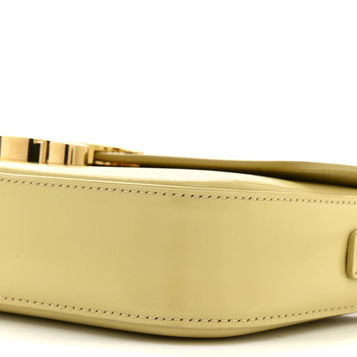 Shiny Calfskin Triomphe Shoulder Bag Papyrus