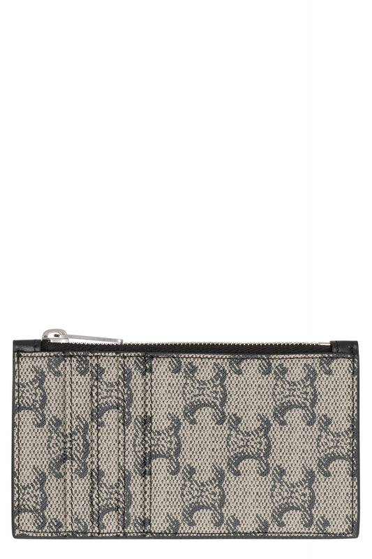 COATED CANVAS CARD HOLDER