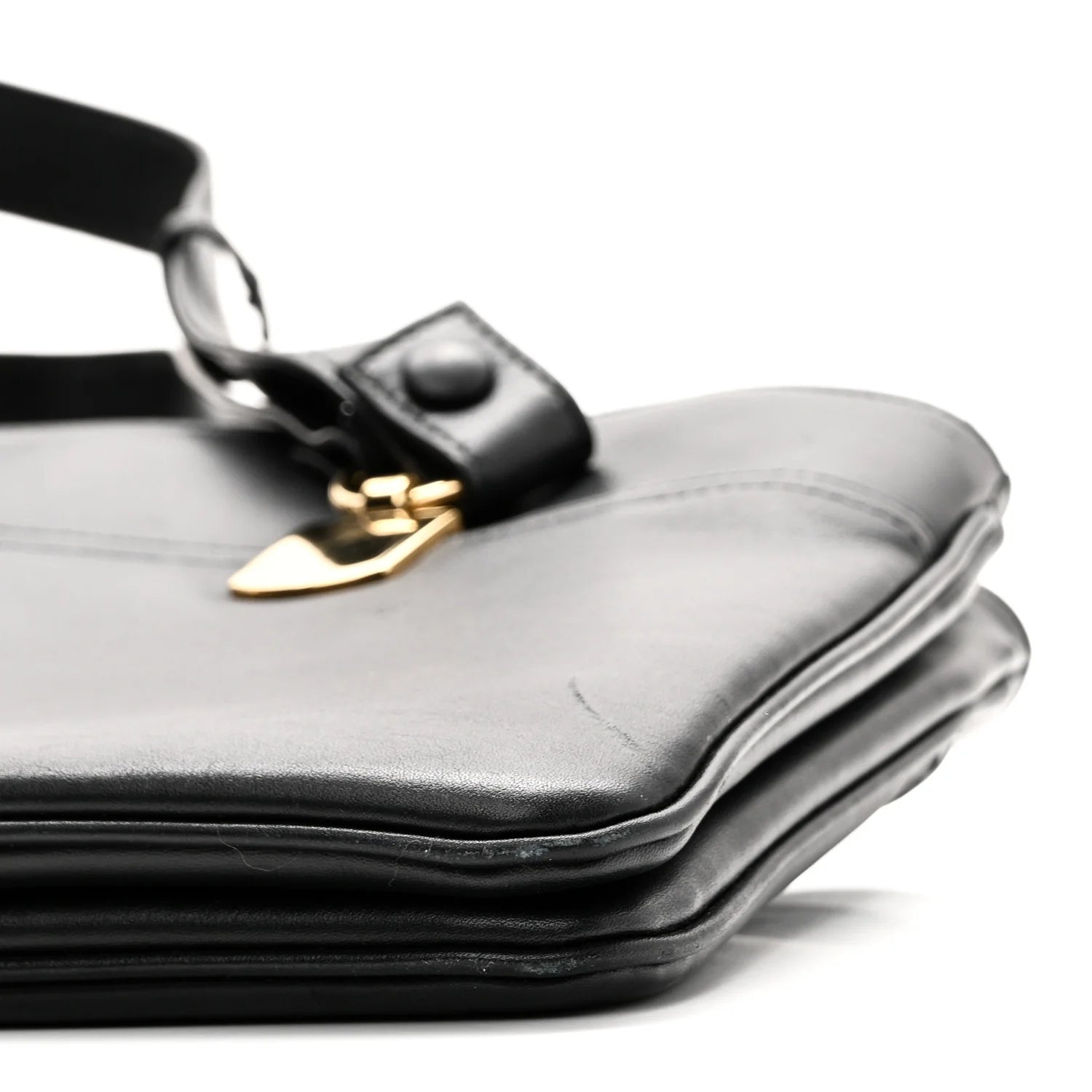 Vitello Palmellato Lux Large Arli Top Handle Bag Black