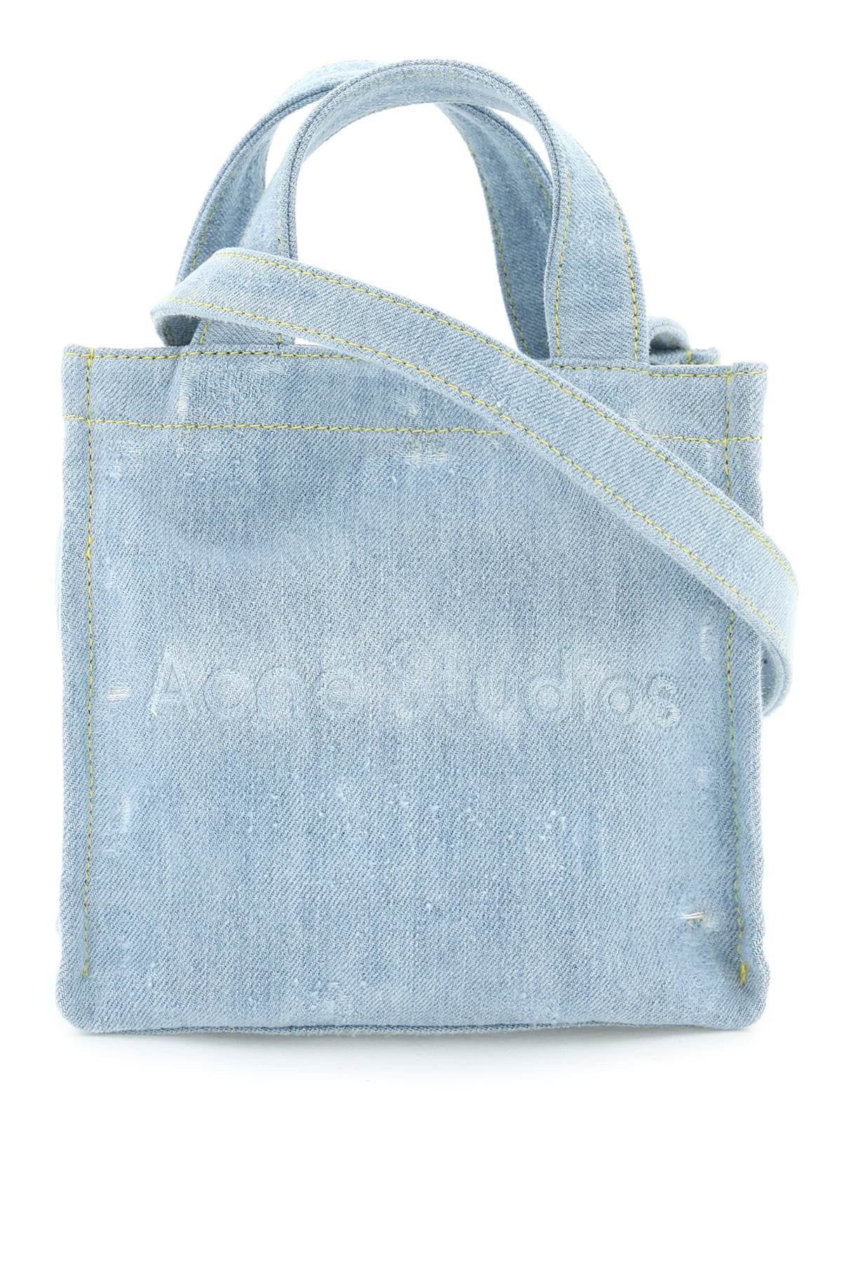 MINI DENIM SHOPPER BAG with LOGO
