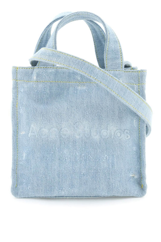 MINI DENIM SHOPPER BAG with LOGO