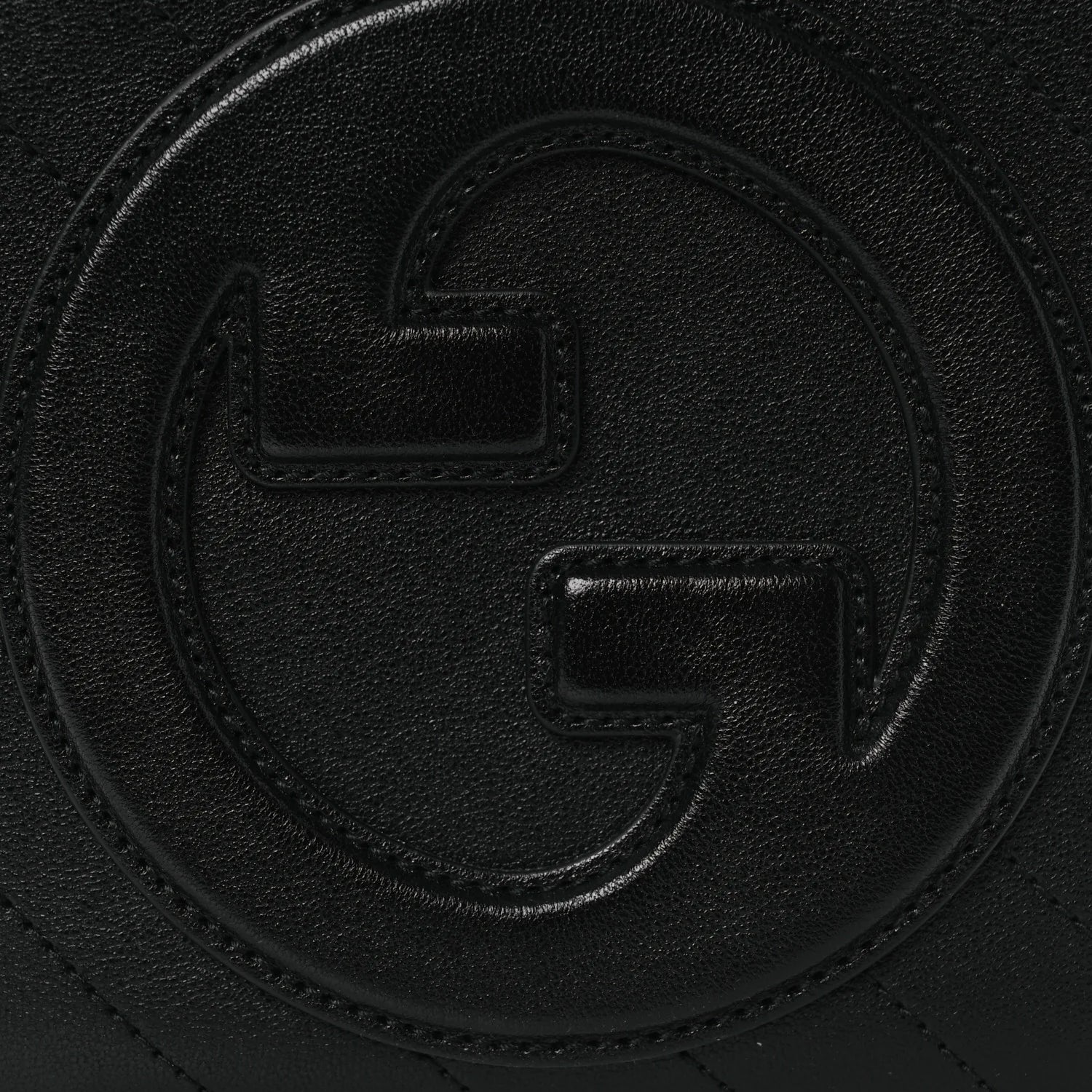 Sakai Be Green Calfskin Diagonal Stitched Blondie Top Handle Bag Black