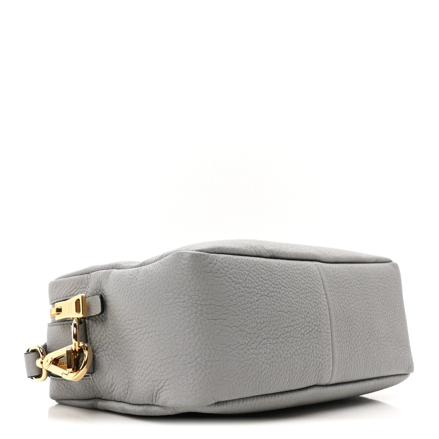 Vitello Daino Soft Medium Double Zip Shoulder Bag Ardesia