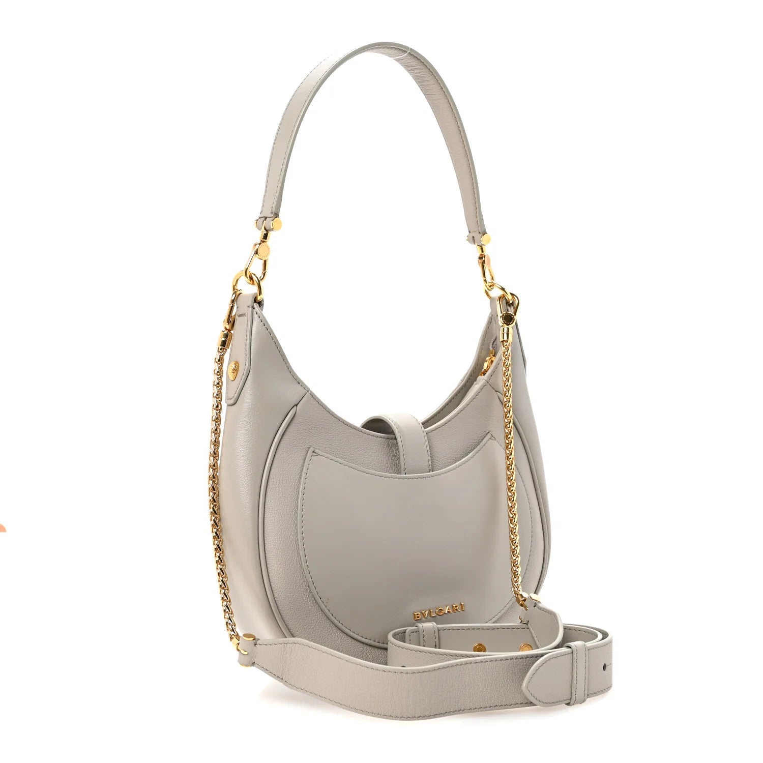 Urban Grain Smooth Calfskin Serpenti Ellipse Shoulder Bag Foggy Opal