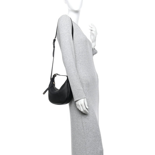 Supple Grained Calfskin Teen Lulu Shoulder Bag Black