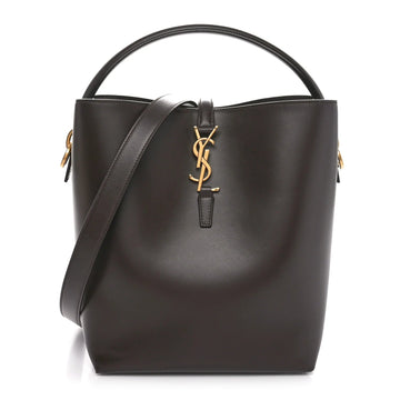 Shiny Calfskin Le 37 Bucket Bag Arabica