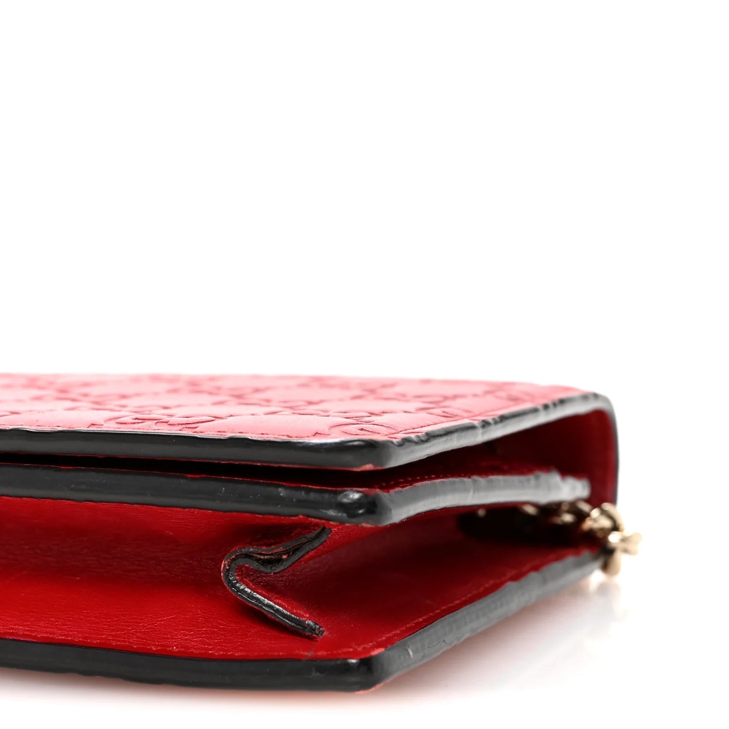 ssima Signature Bowy Chain Wallet Hibiscus Red