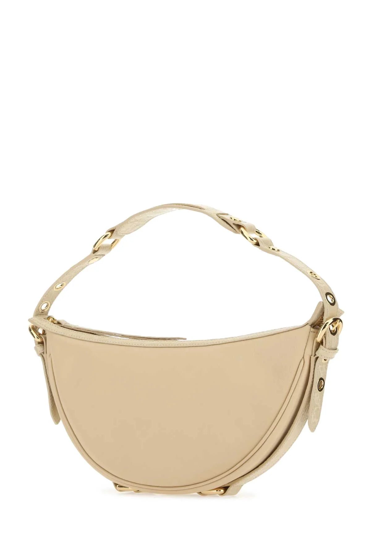 CREAM LEATHER GIB SHOULDER BAG