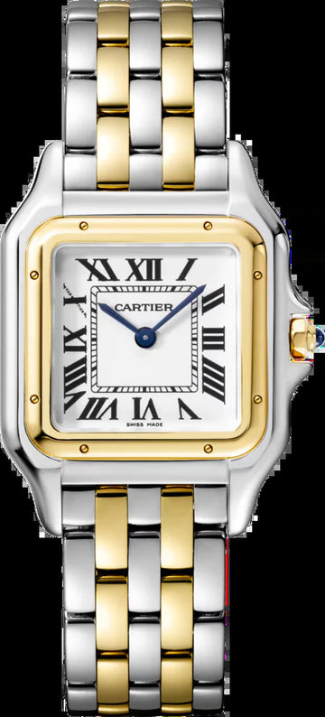 Unworn  Panthère De , Stainless Steel, 18K Yellow Gold, 29Mm X 37Mm, Ref# W2PN0007, Box and Papers