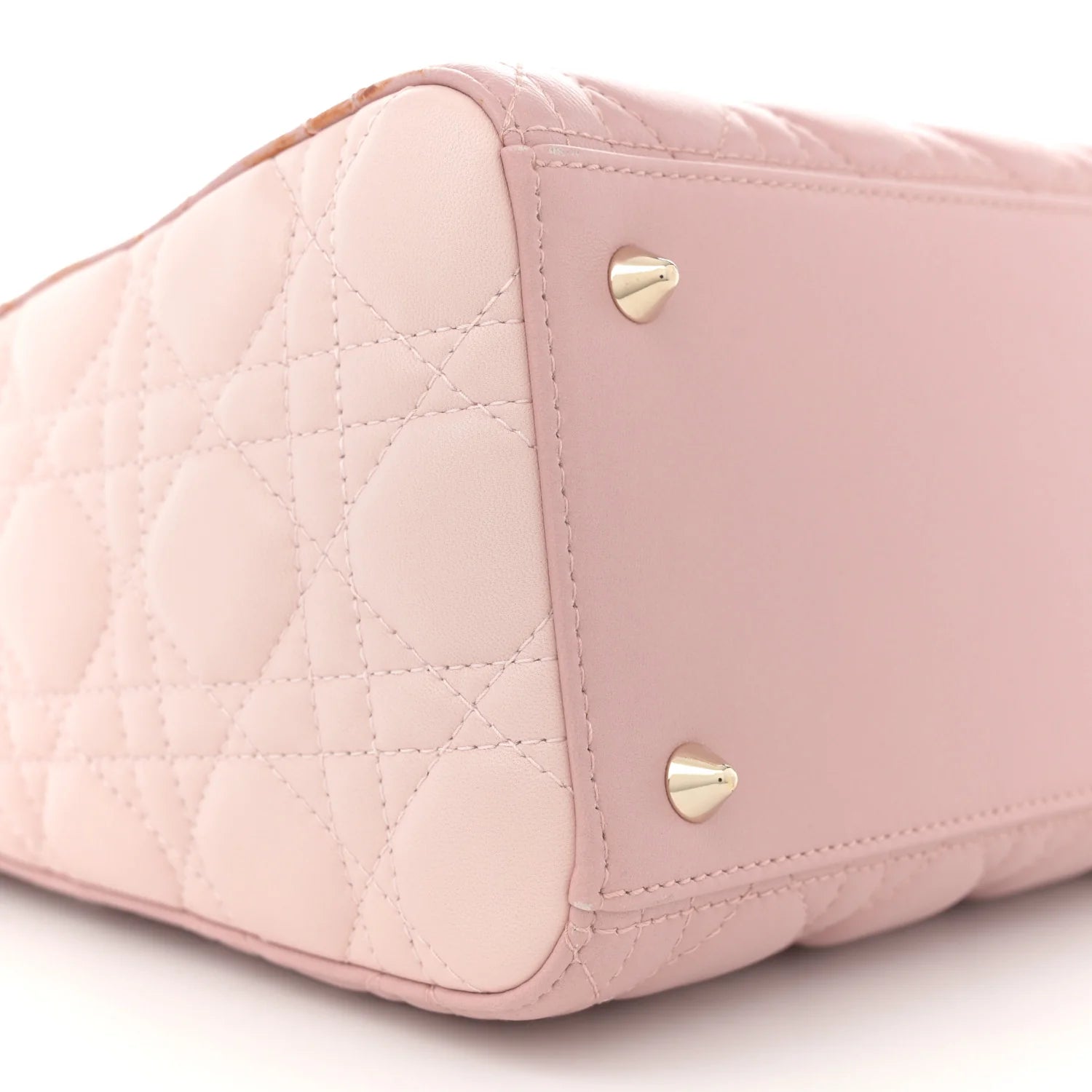 Lambskin Cannage Medium Tri-Color Lady Dior Rose Pale