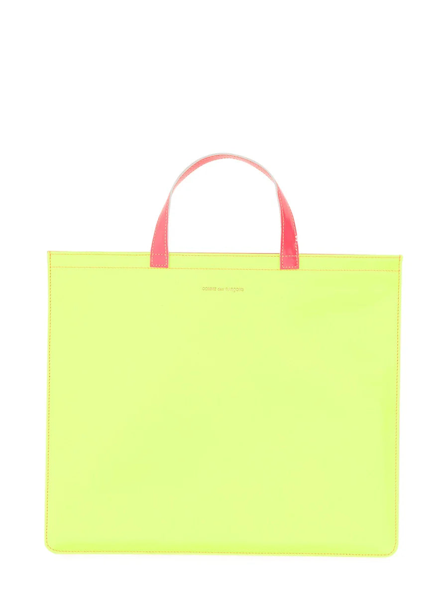 SUPER FLUO LEATHER TOTE BAG
