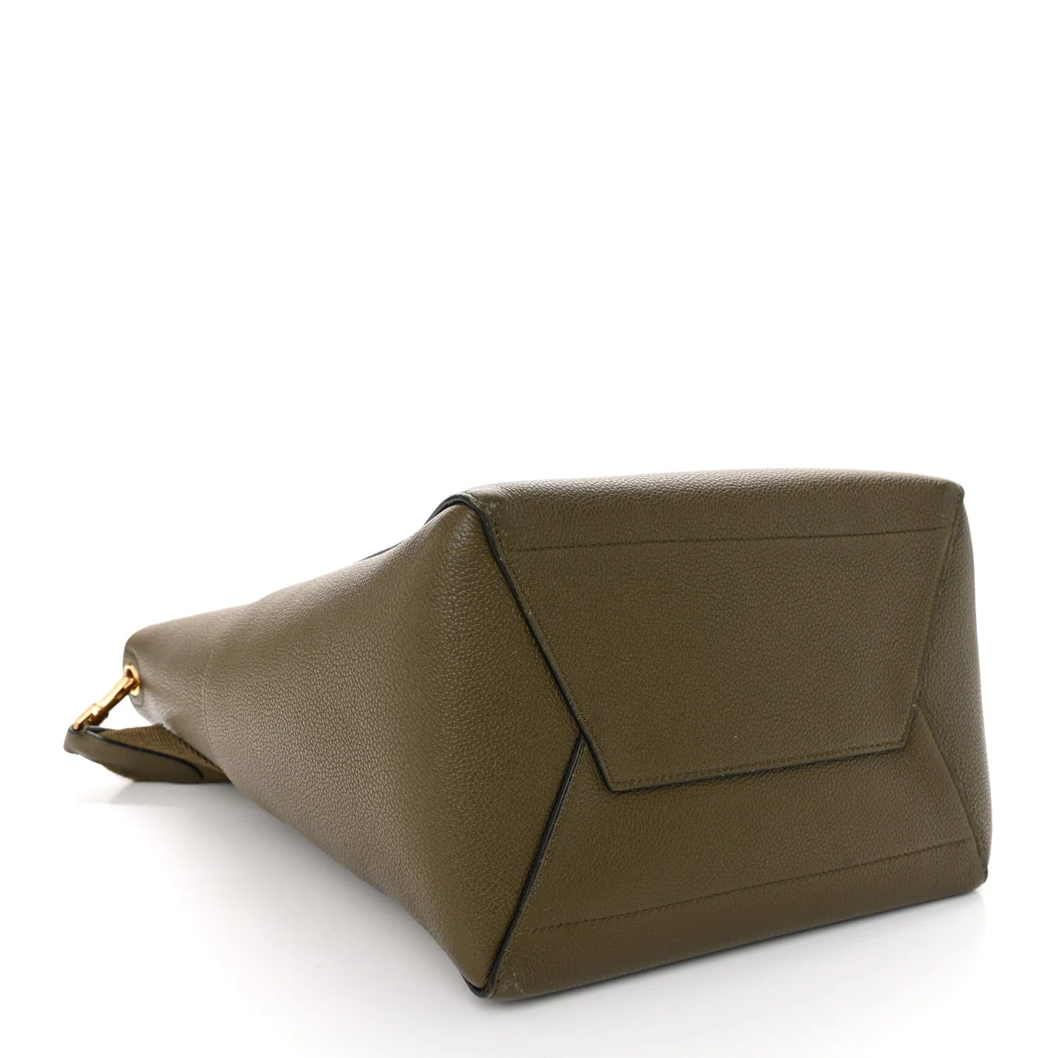 Soft Grained Calfskin Sangle Bucket Bag Light Khaki