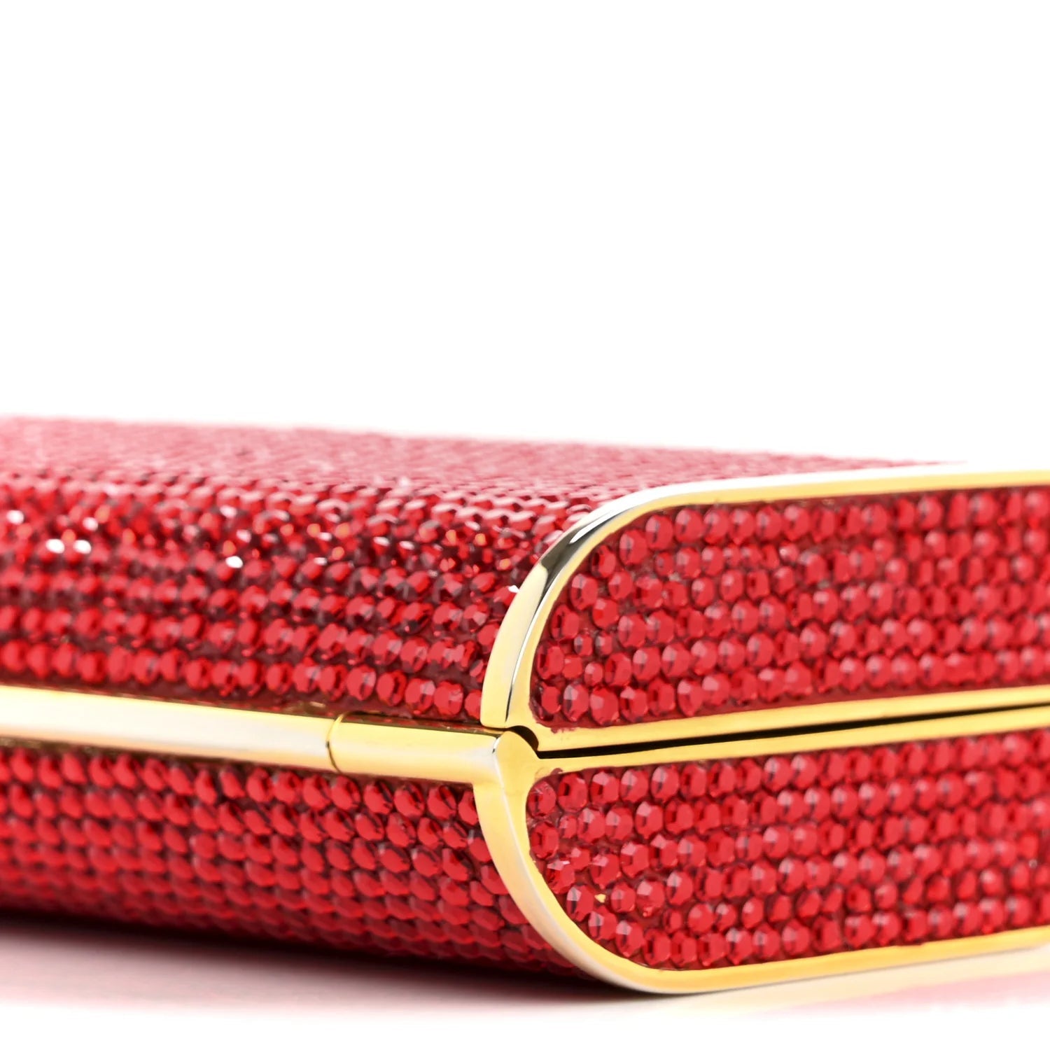 Crystal Minaudiere Clutch Red