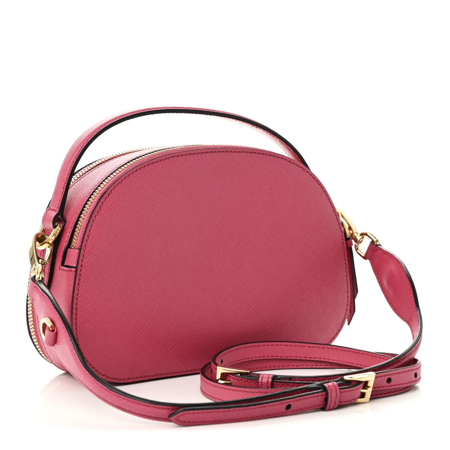 Saffiano Lux Odette Crossbody Magenta