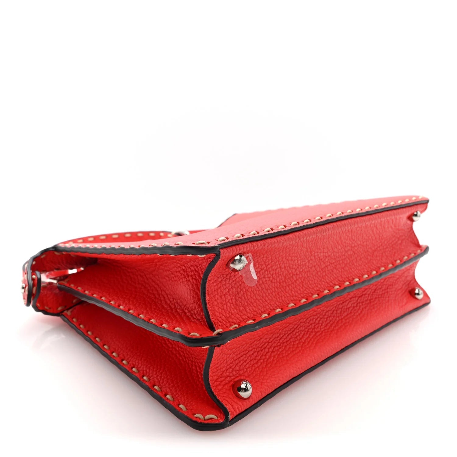 Vitello Granato Camoscio Selleria Macro Stitchings Medium Peekaboo I SEE U Satchel Tullipano