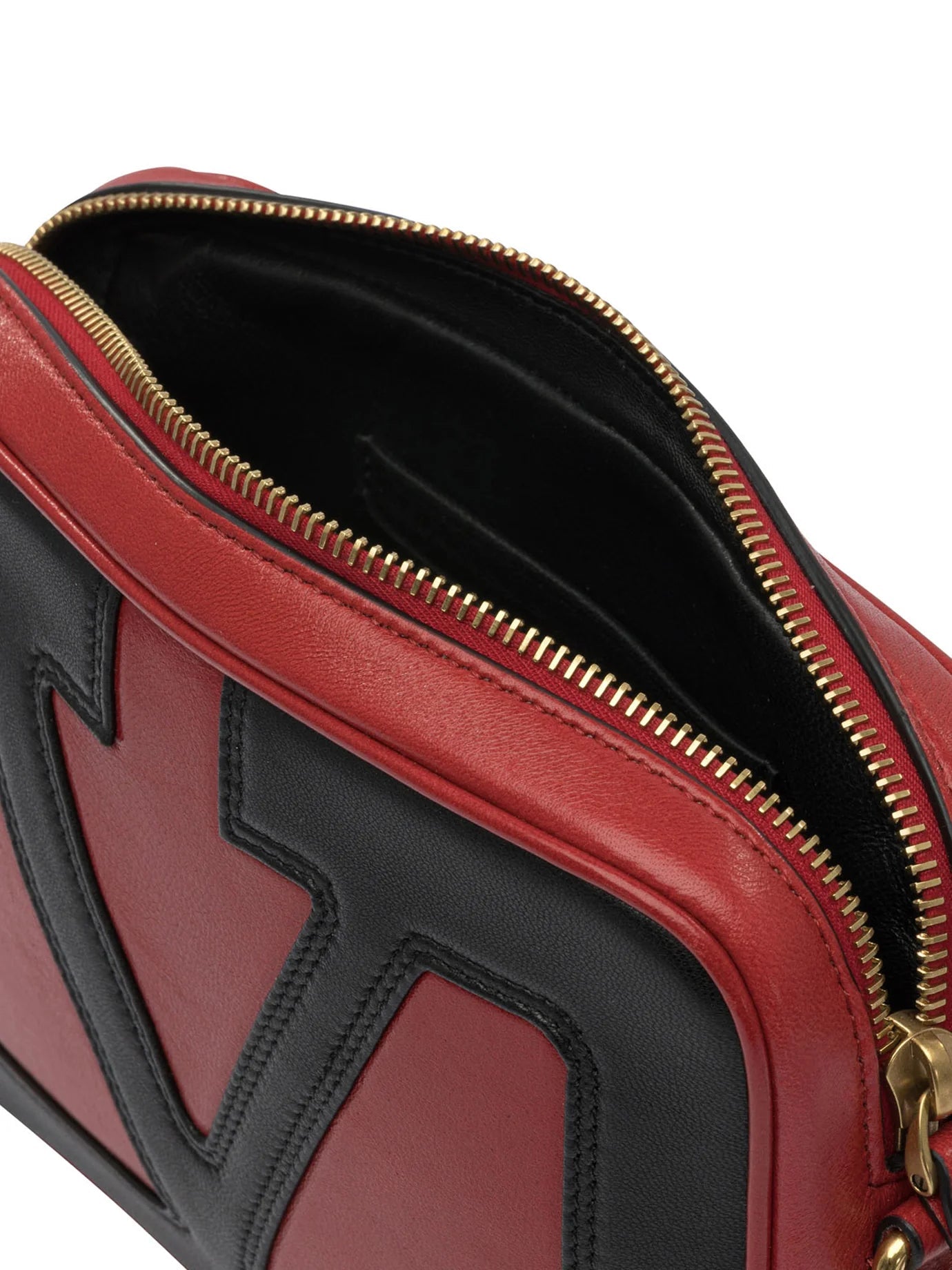 RED LEATHER CROSSBODY BAG
