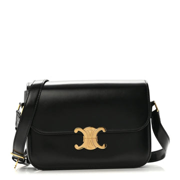 Shiny Calfskin Medium Triomphe Black