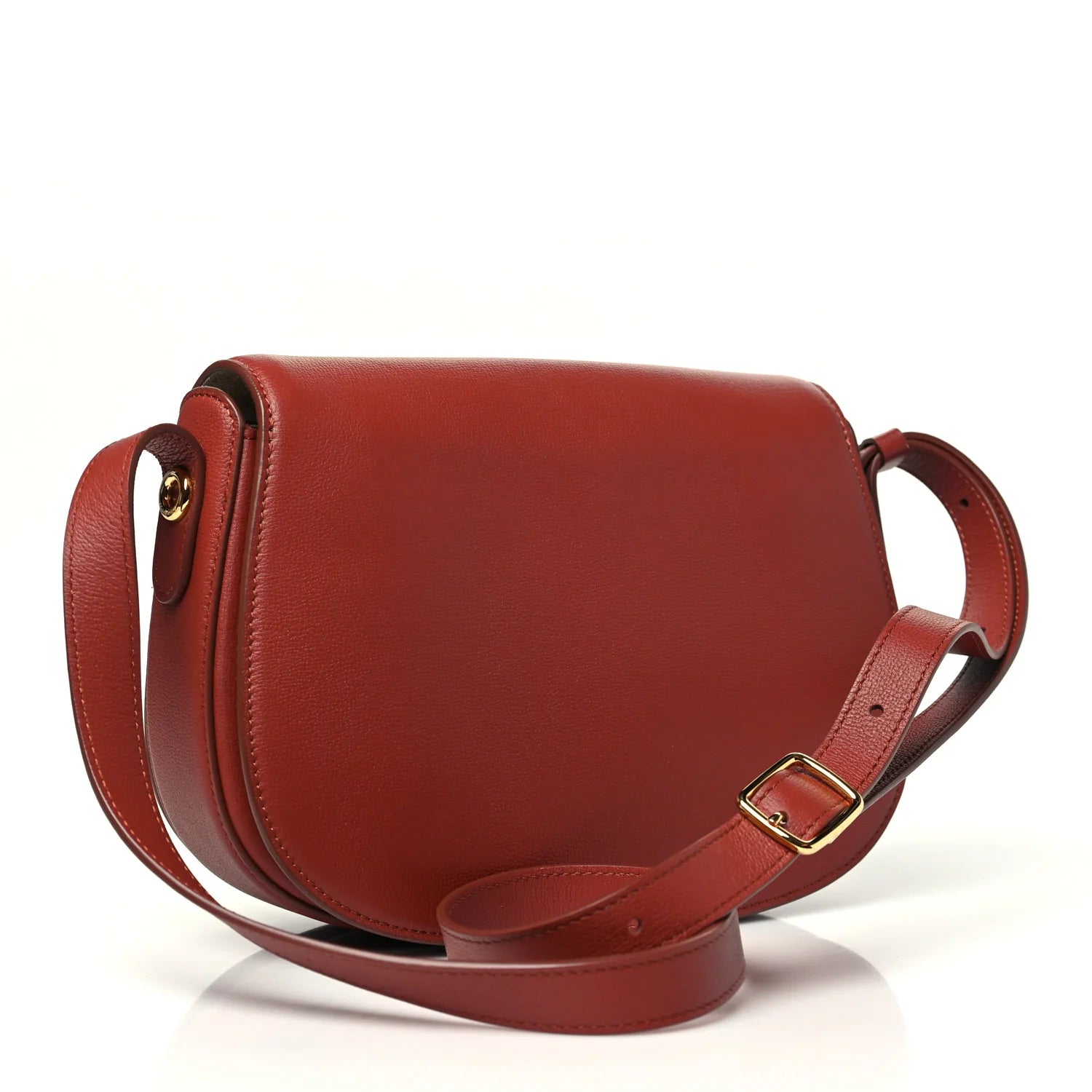 Grained Calfskin Small Ghiera Bag Deep Kummel