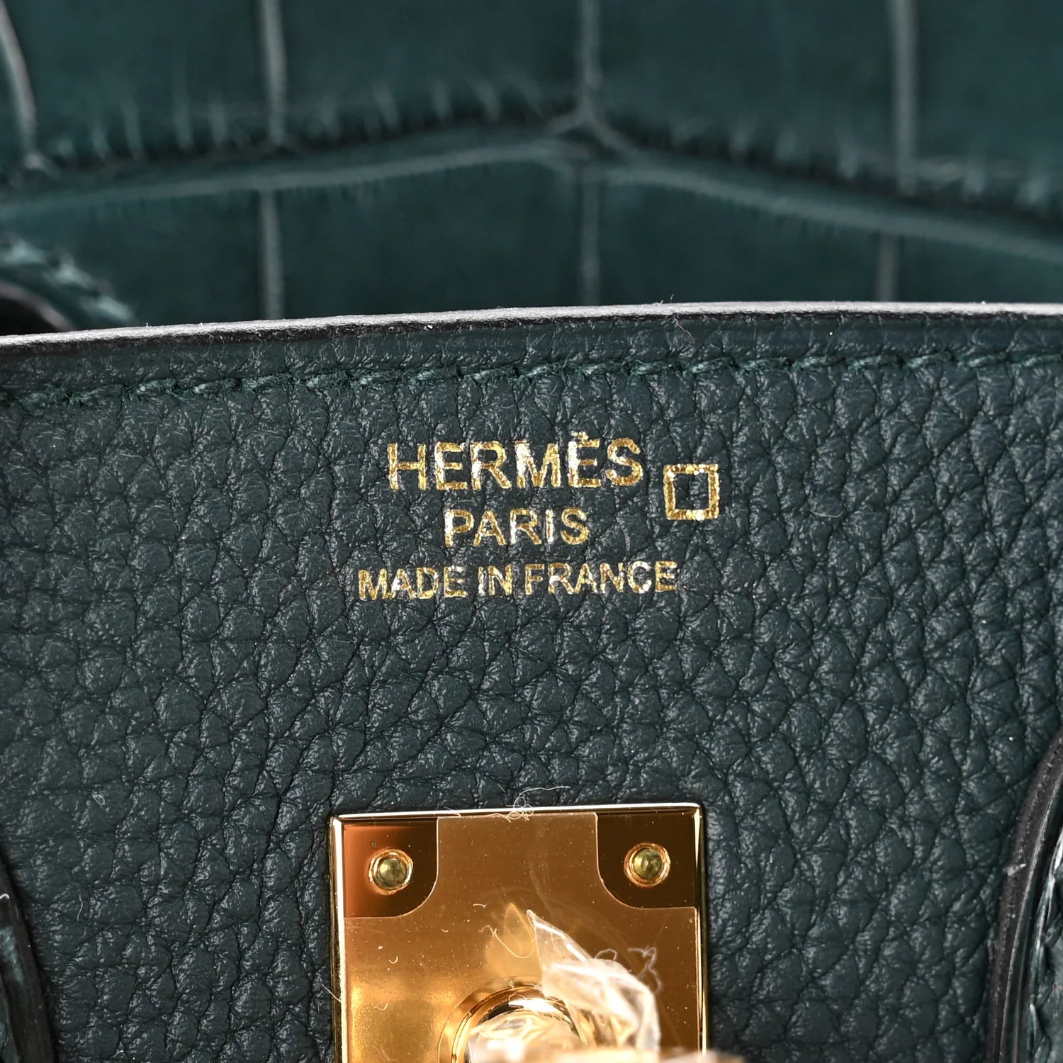 Togo Matte Alligator Birkin Touch 25 Vert Cypress