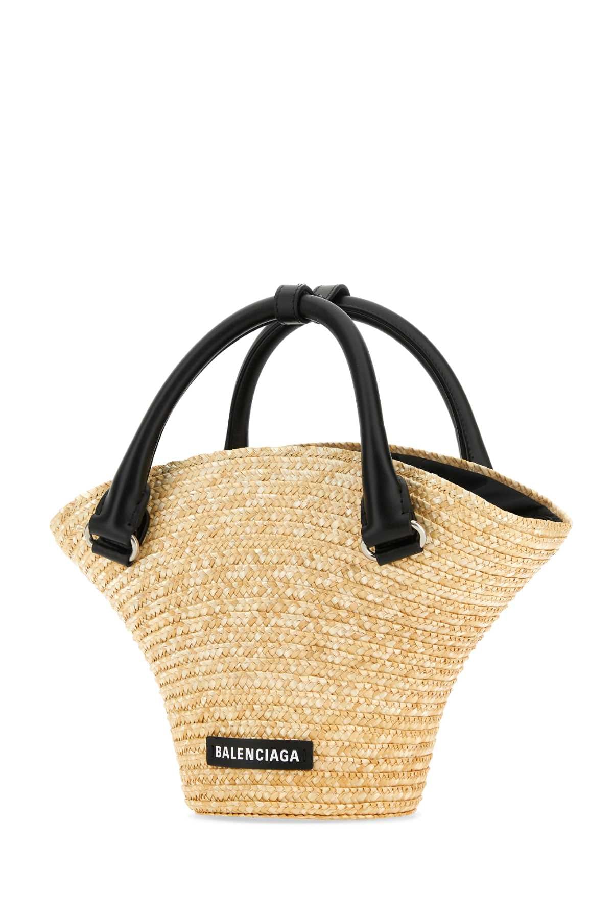 STRAW MINI BEACH HANDBAG