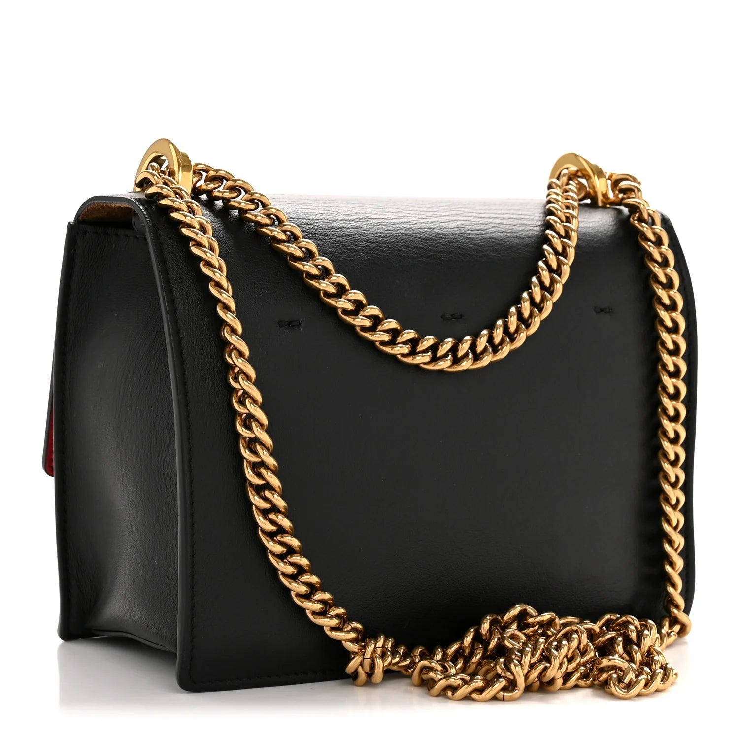 Vitello Grace Matte Small Kan U Shoulder Bag Black