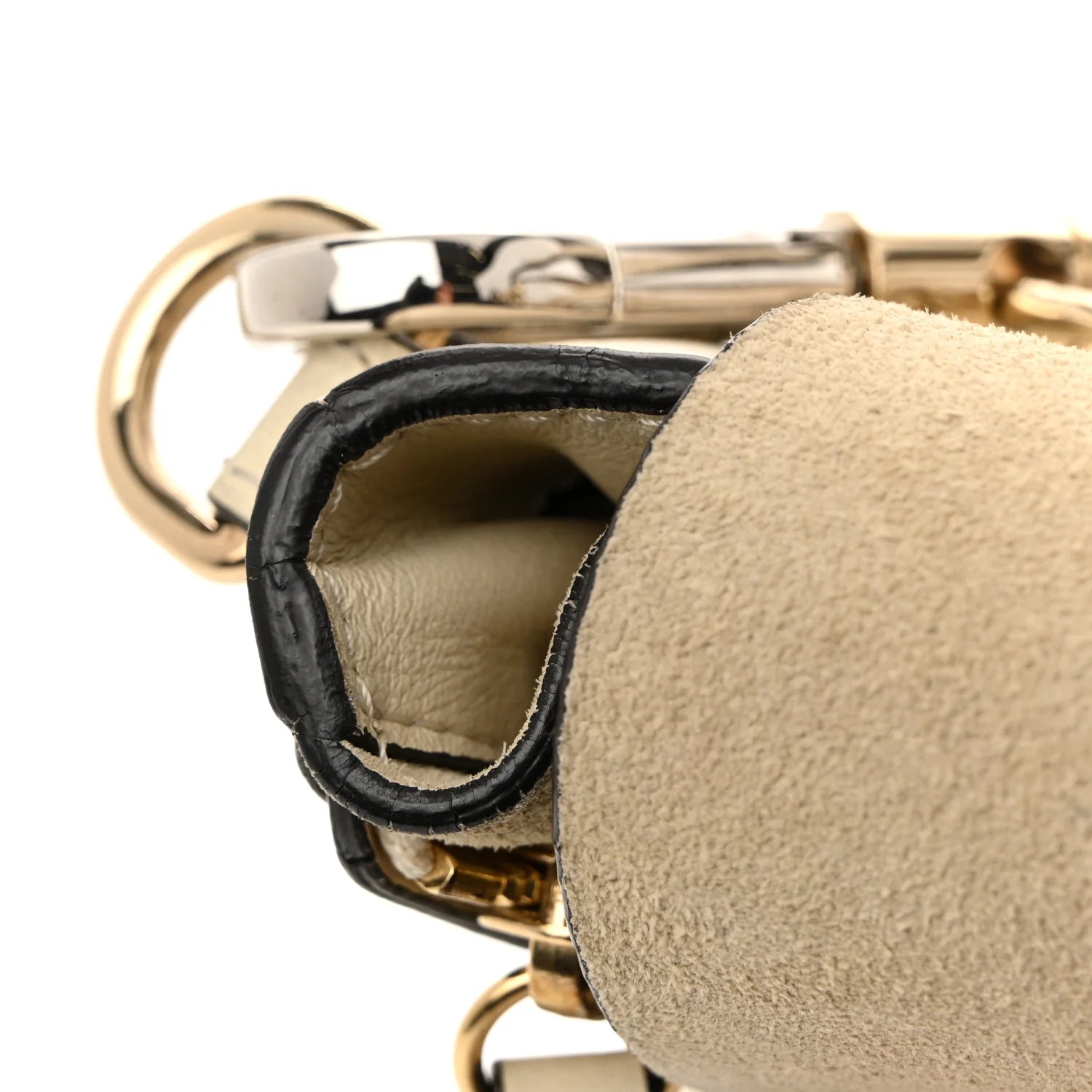 Suede Calfskin Mini Faye Backpack off White