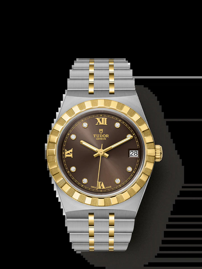 Royal, Stainless Steel and 18K Yellow Gold with Diamond-Set, 34Mm, Ref# M28403-0009