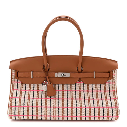 Toile Swift Broderie Shoulder Birkin Light 39 Gold Fauve Rose Pop Black