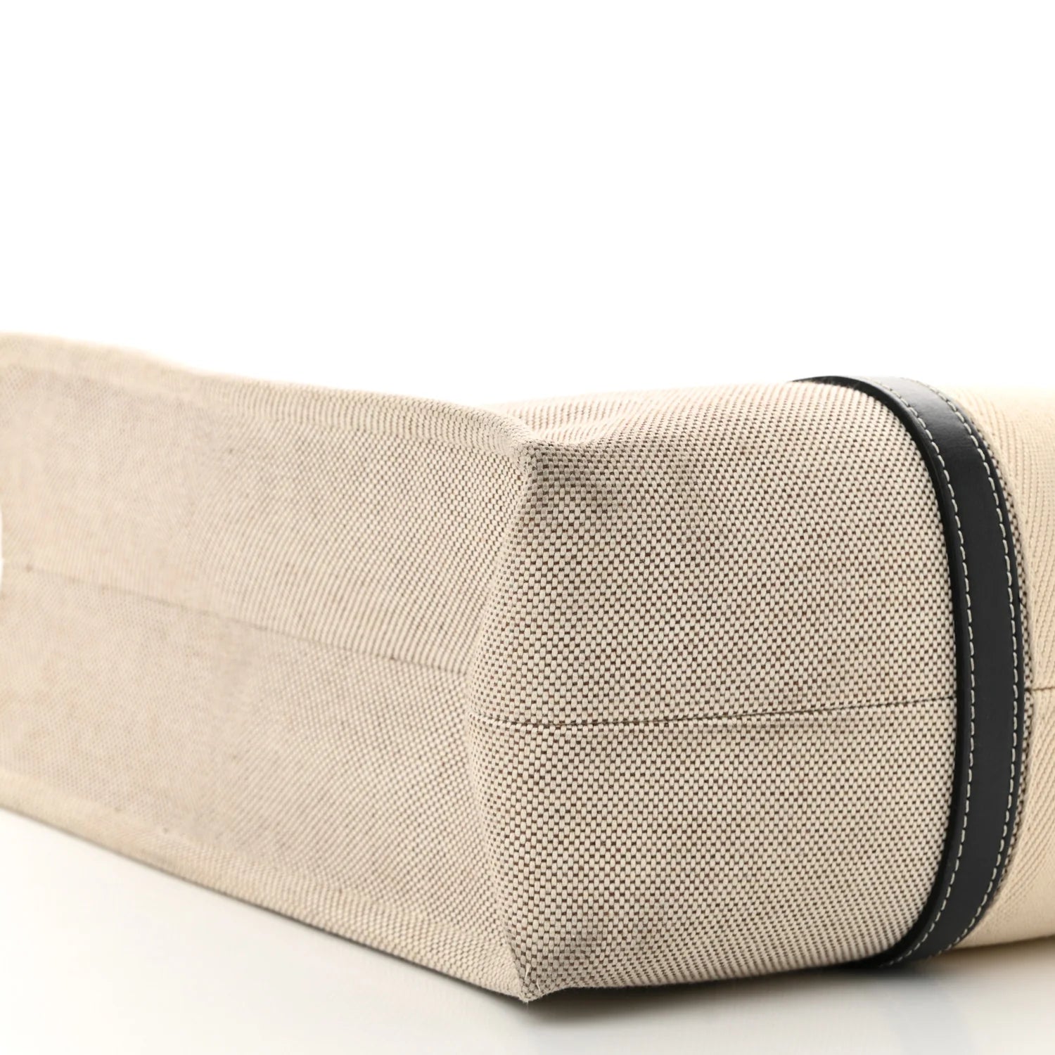 Cotton Calfskin Large Woody Ribbon Tote White Blue