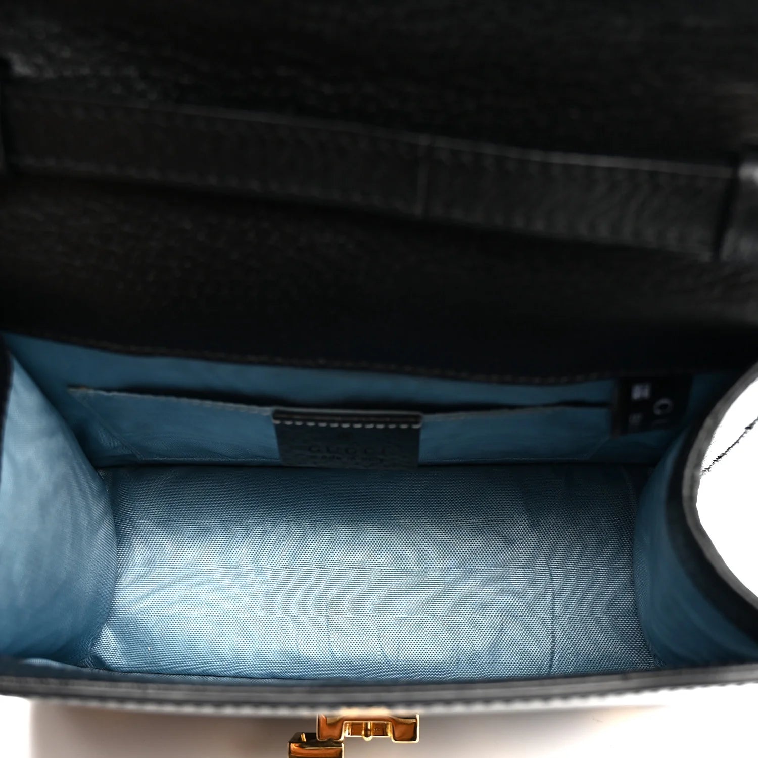 Textured Calfskin Bee Star Print Mini Sylvie Top Handle Bag Black