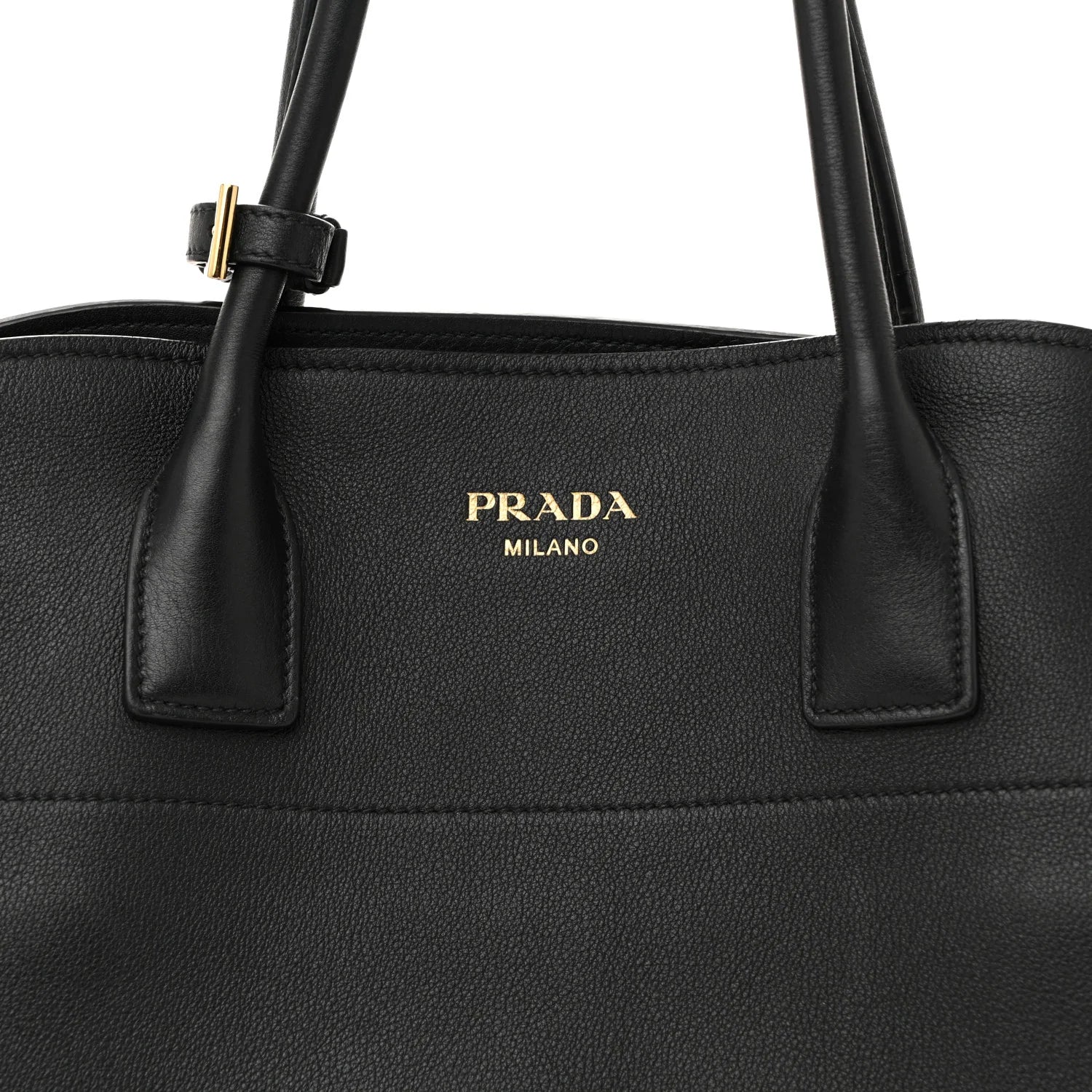 Soft Grain Calfskin Large Tote Bag Black