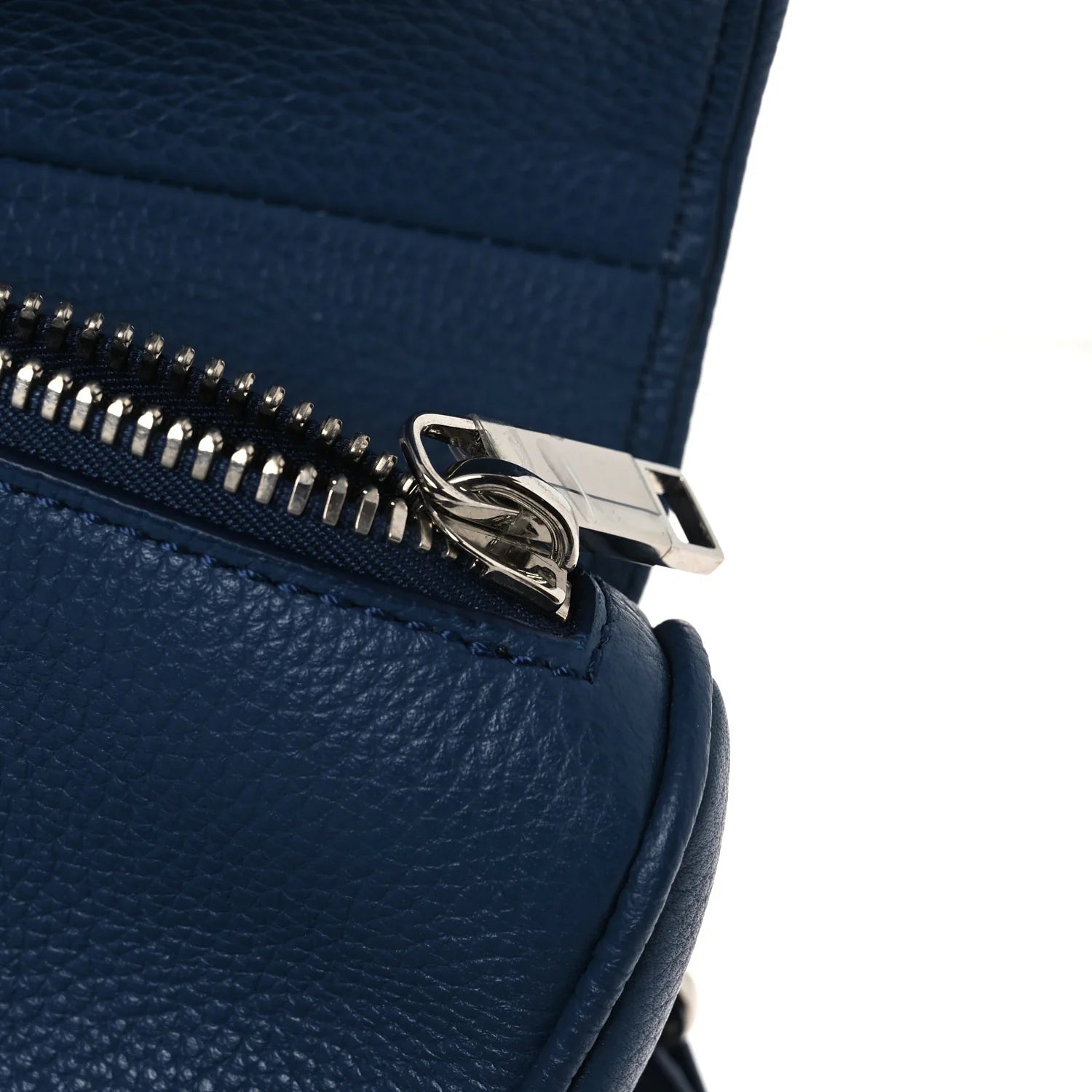 Grained Calfskin Mens Saddle Bag Navy Blue