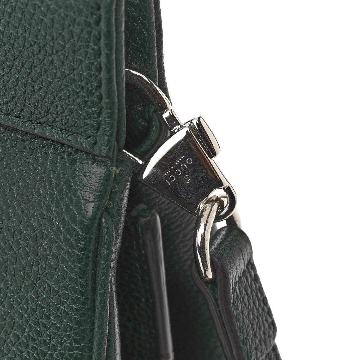 Grainy Calfskin Small Zumi Top Handle Bag Vintage Green