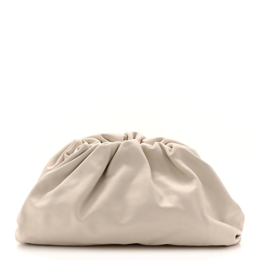 Smooth Butter Calf the Pouch Oversized Clutch Plaster