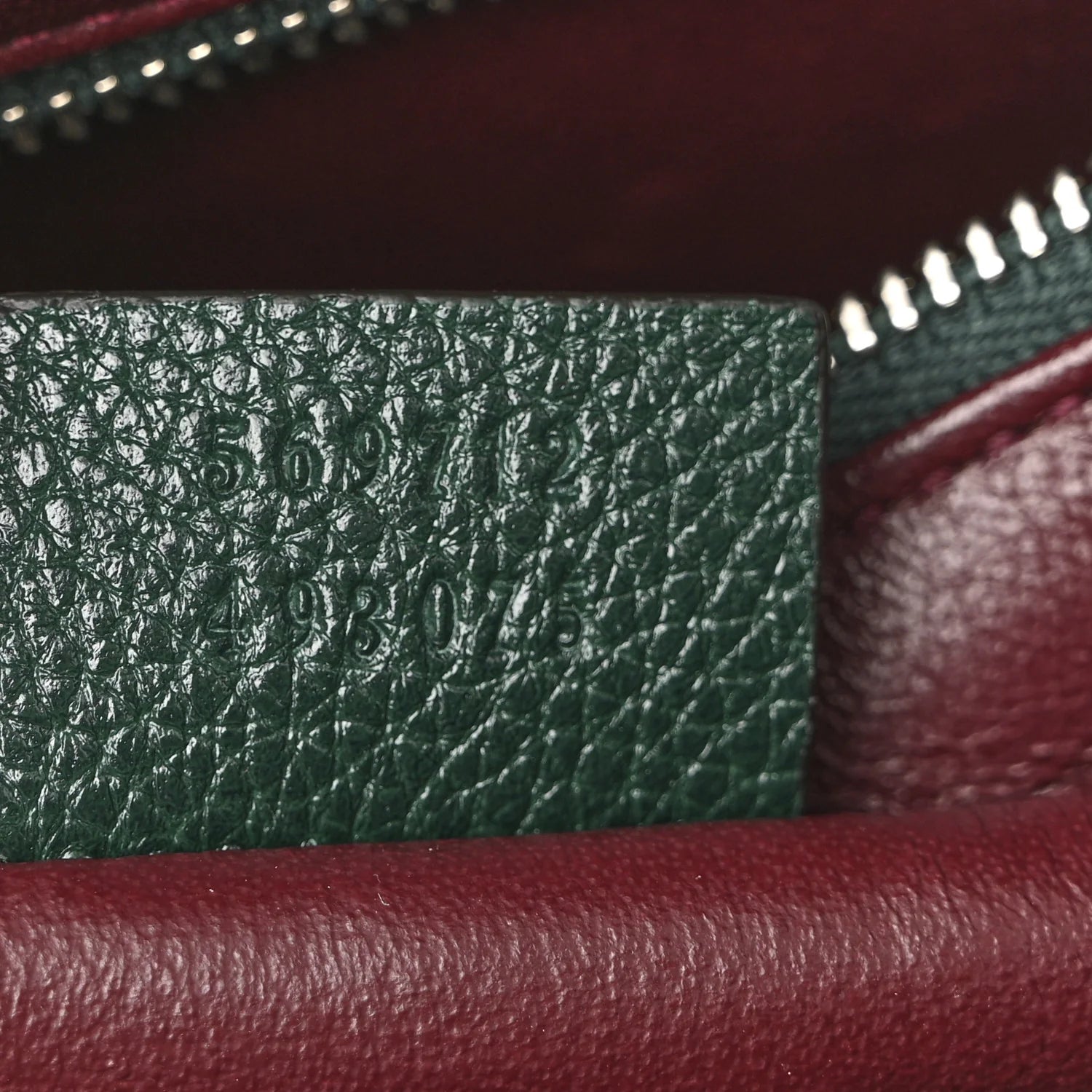 Grainy Calfskin Small Zumi Top Handle Bag Vintage Green