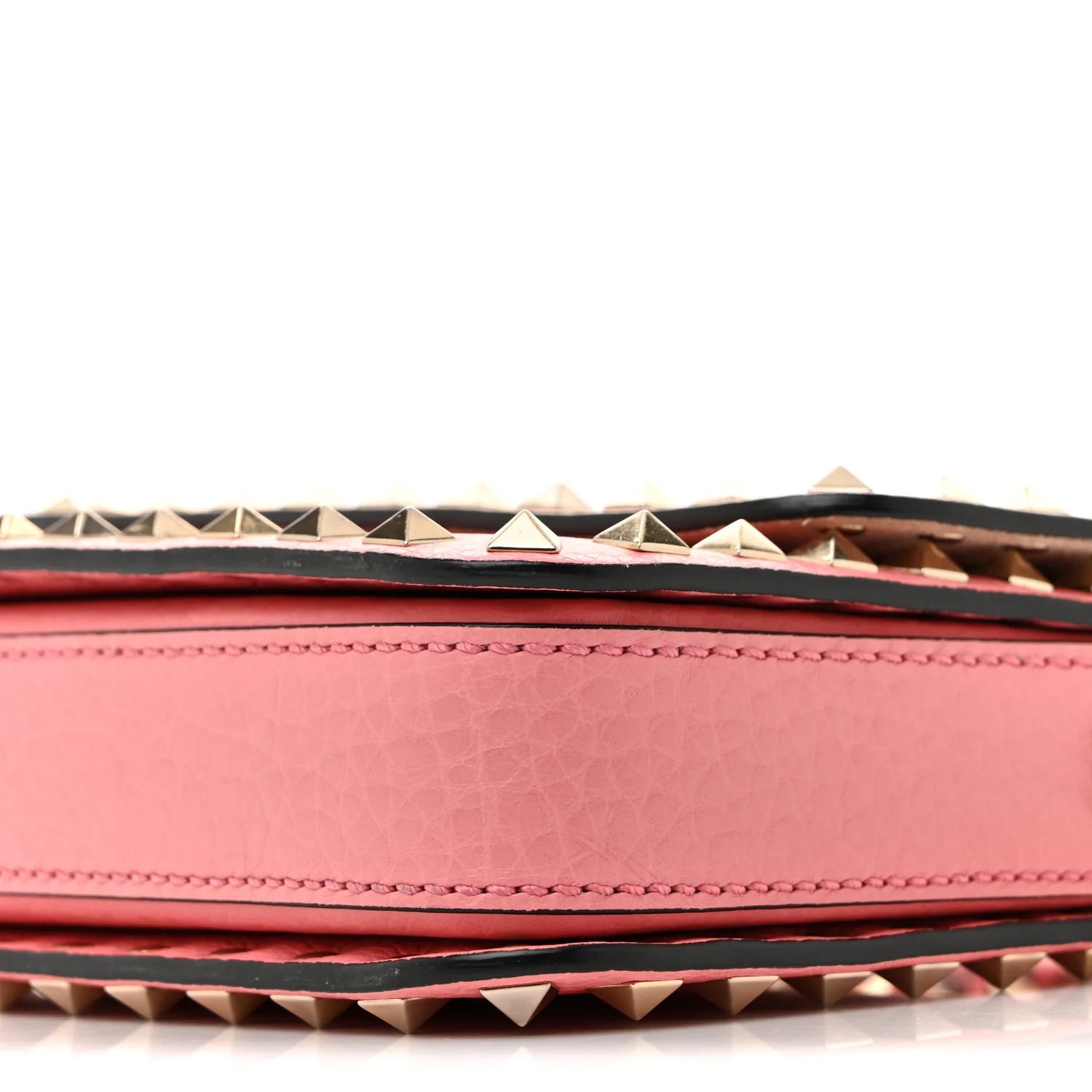 Vitello Rockstud Flap Crossbody Bag Pink