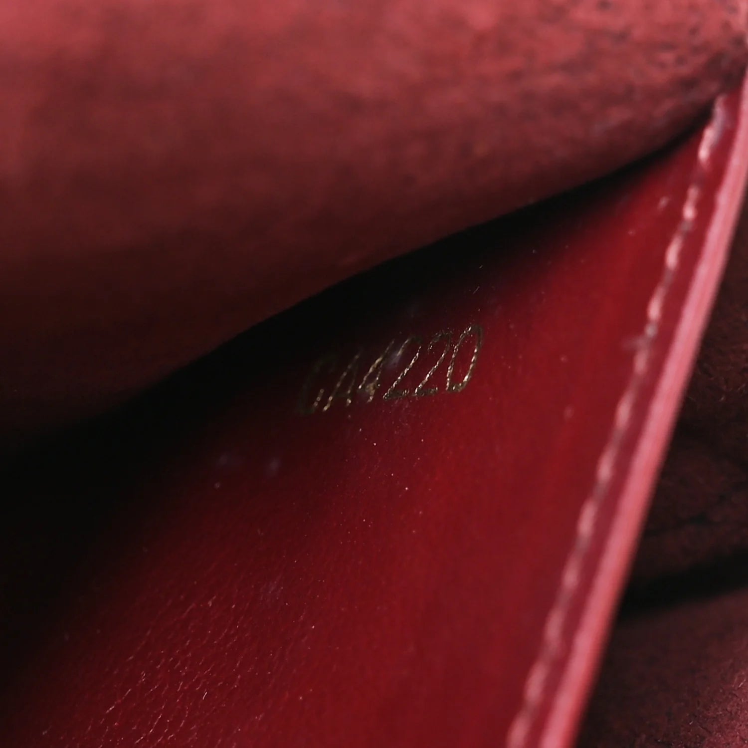 Damier Ebene Vavin Chain Wallet Red