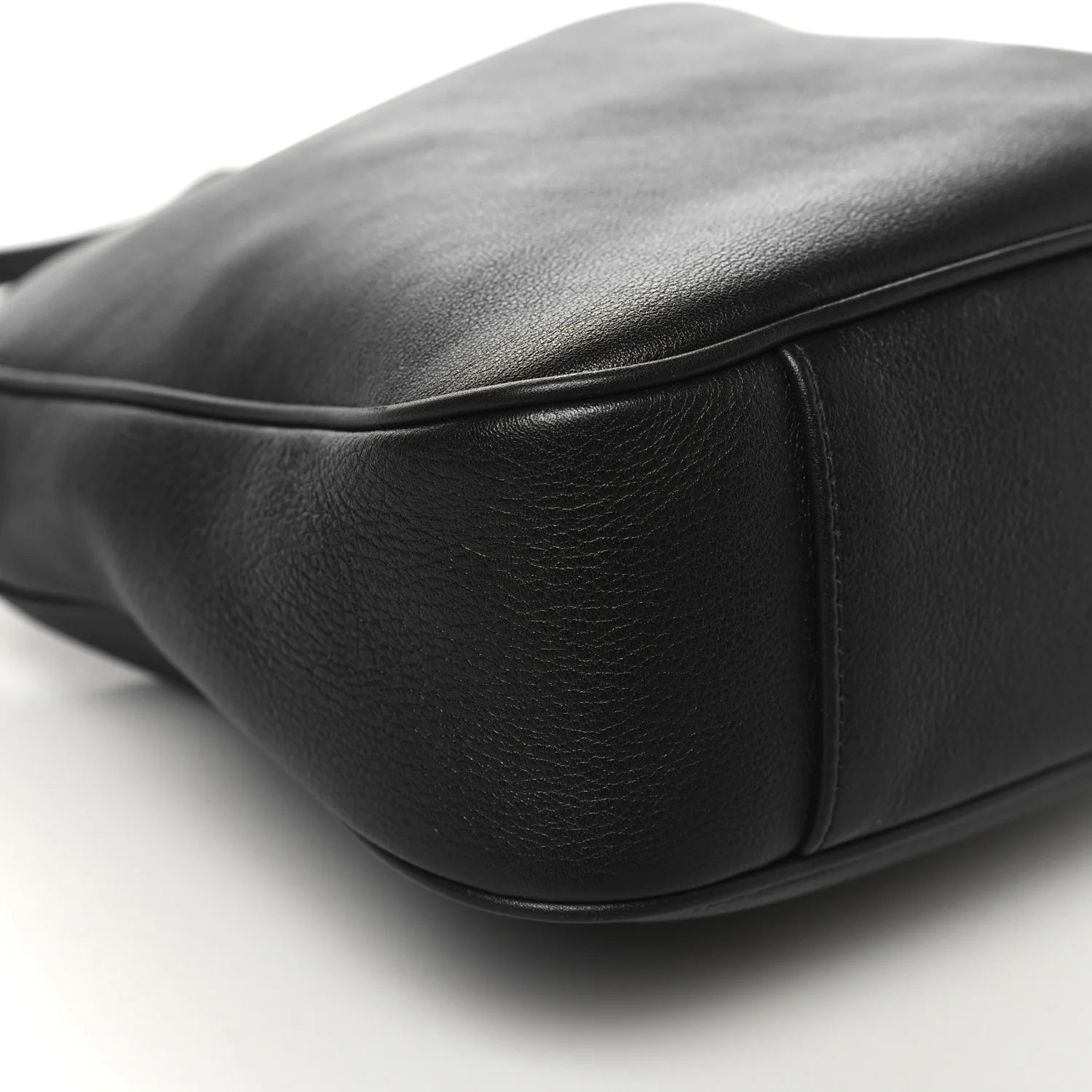 Softy Wonka Textured Dollar Calfskin Medium Diana Shoulder Bag Black