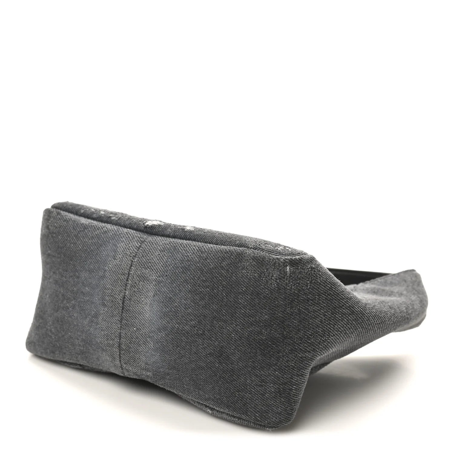 Washed Denim Calfskin Crocodile Embossed Mini G-Lock Hobo Black