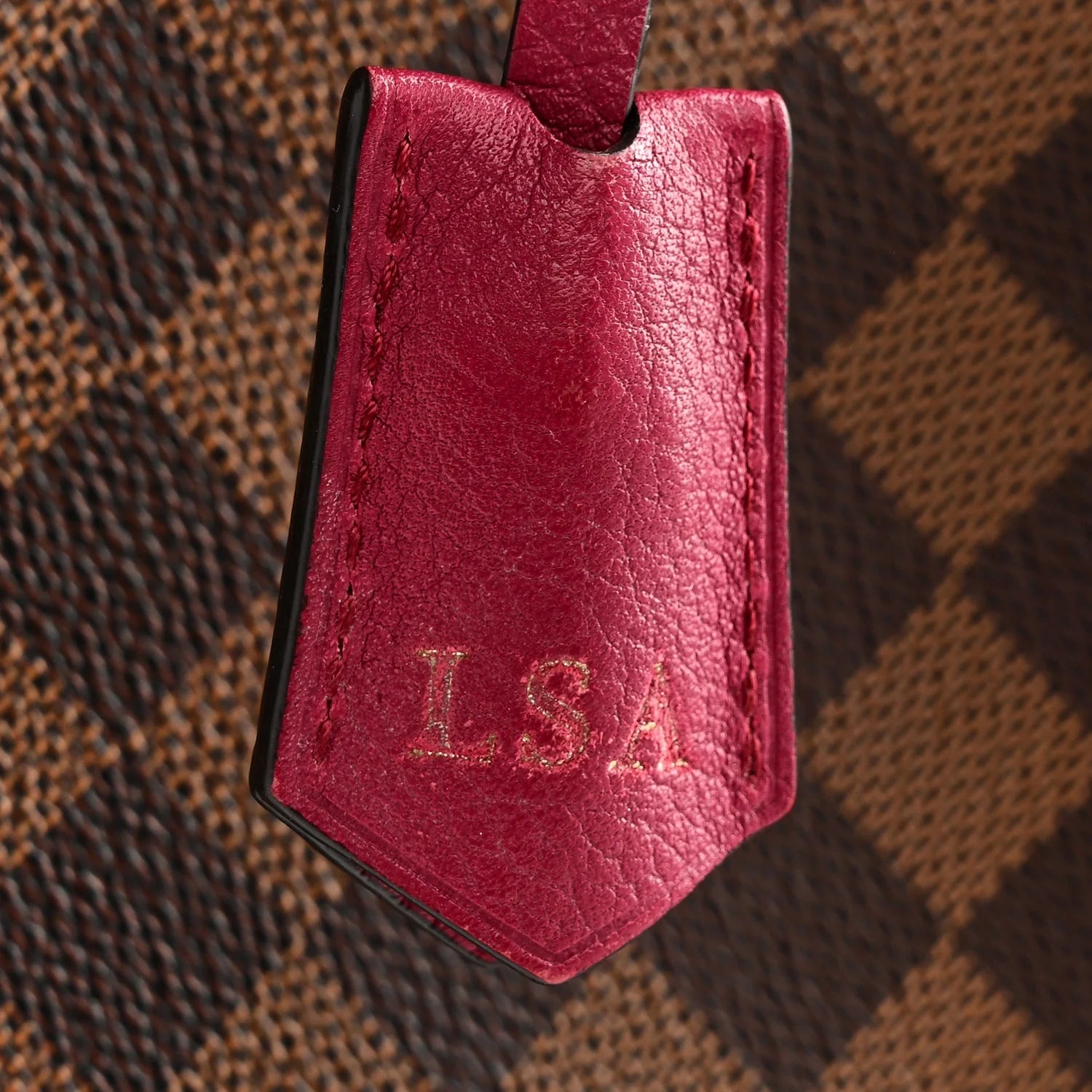 Damier Ebene Cuir Taurillon Hyde Park Fuchsia