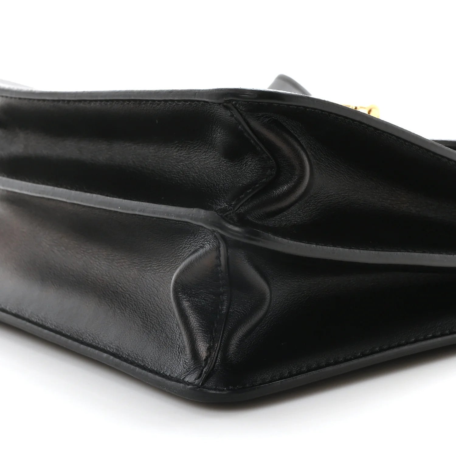 Saffiano Symbole Flap Shoulder Bag Black