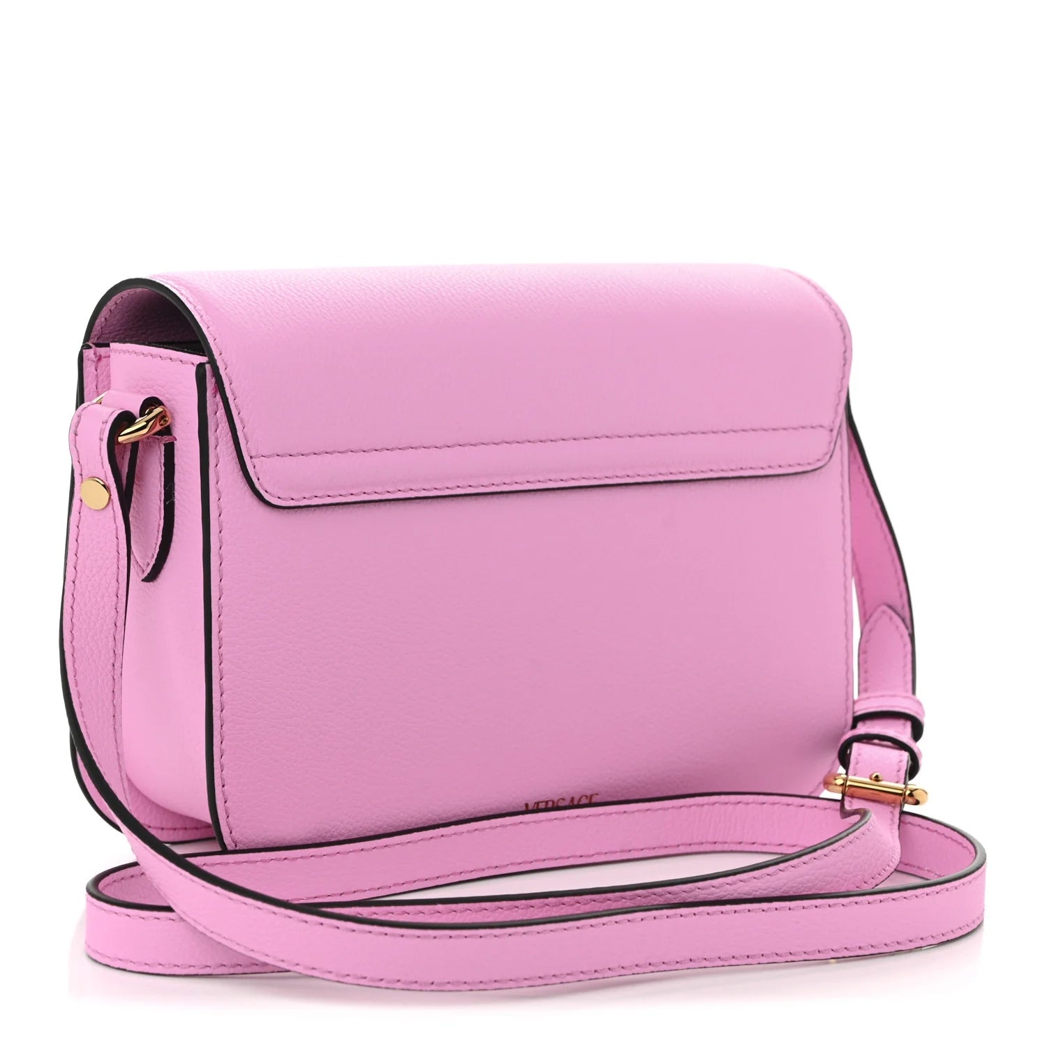 Grained Calfskin La Medusa Shoulder Bag Pink