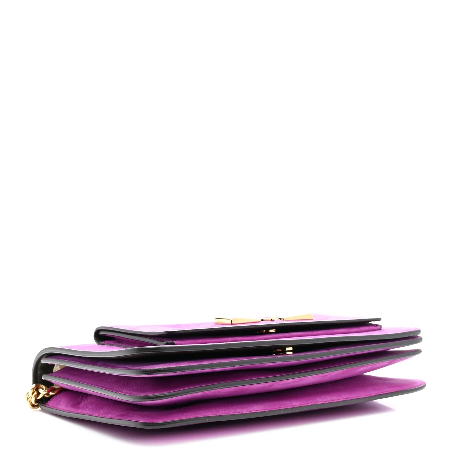 Suede Ginevra Chain Bag Purple