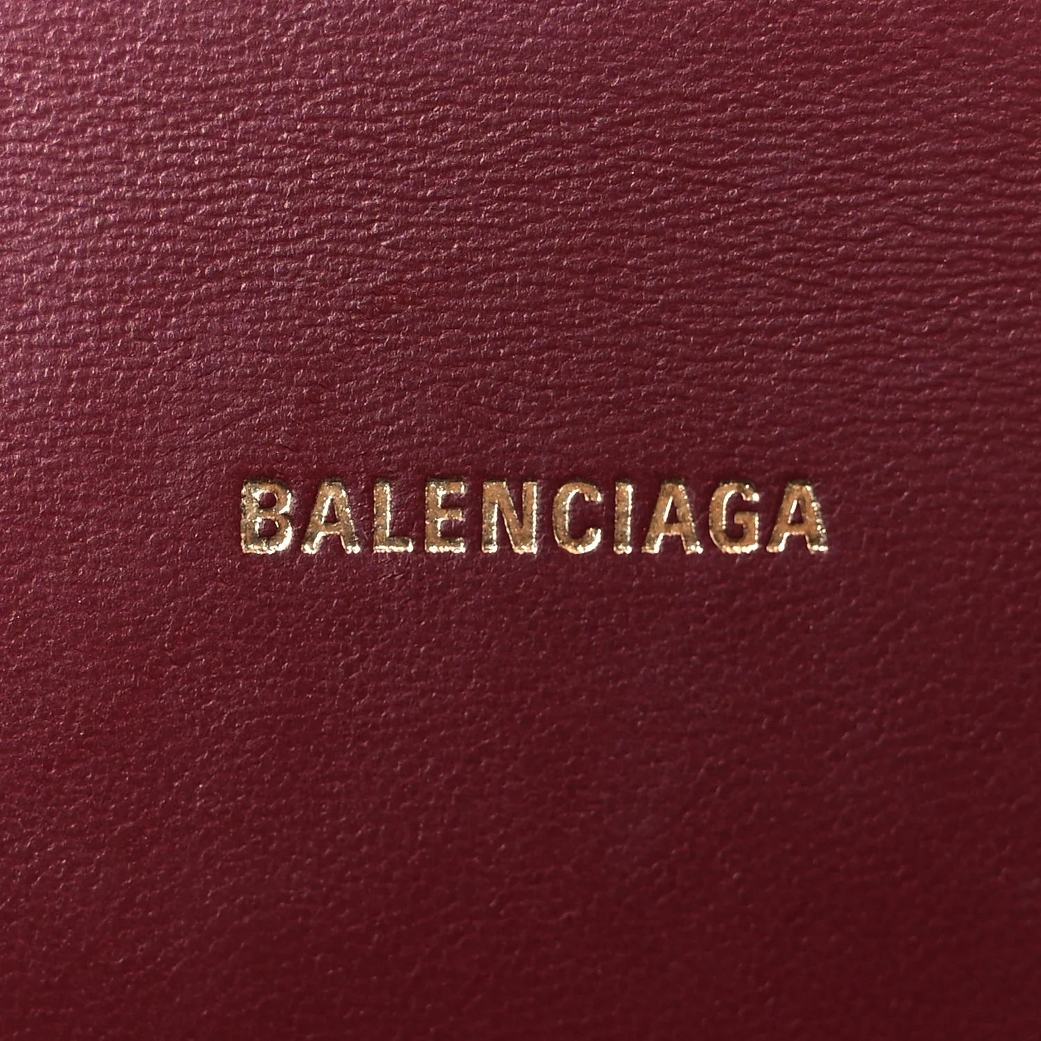 Shiny Calfskin Crocodile Embossed Hourglass Top Handle Bag XS Dark Red