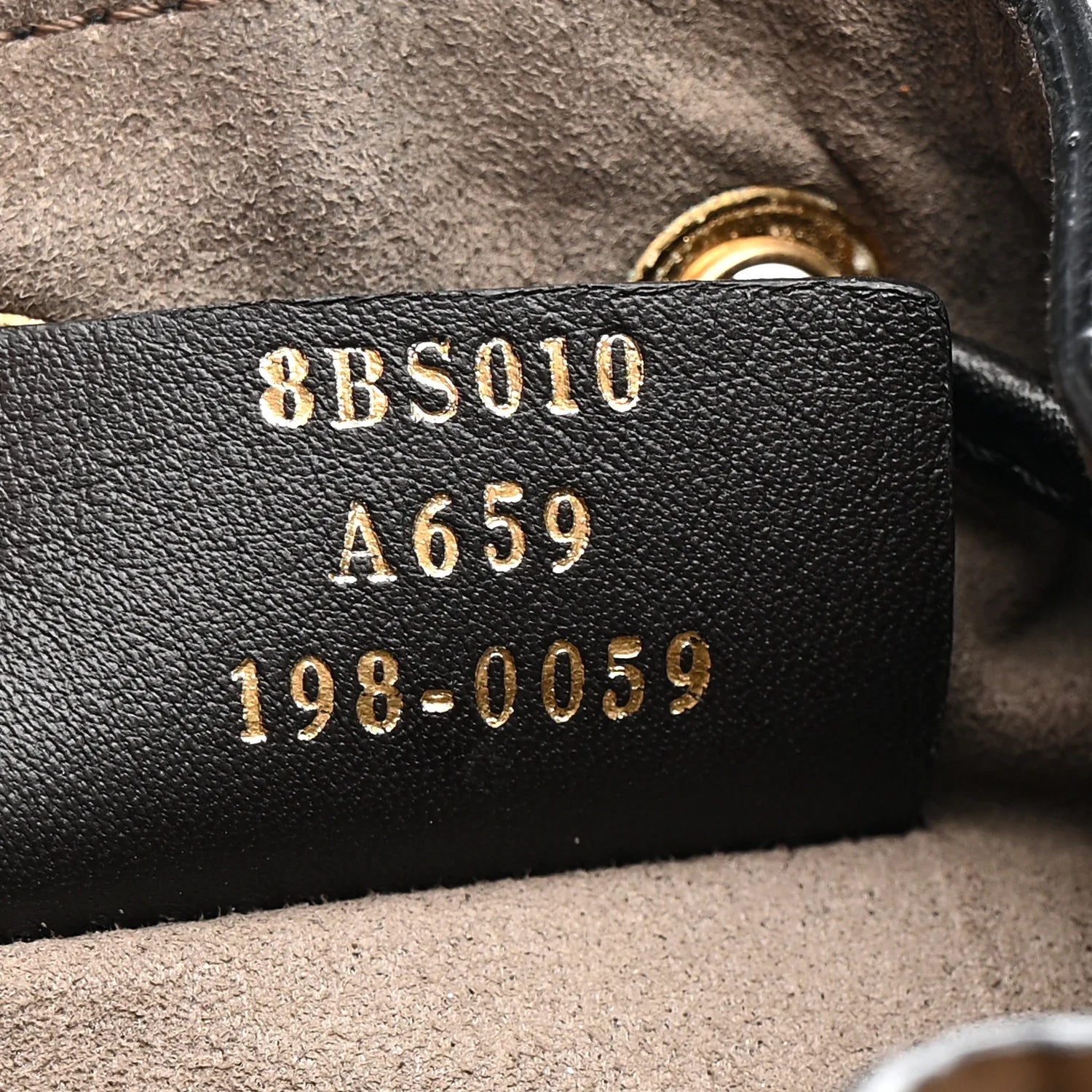 Vitello Liberty F Is  Bi-Color FF 1974 Embossed Mini Mon Tresor Bucket Bag Maya Black