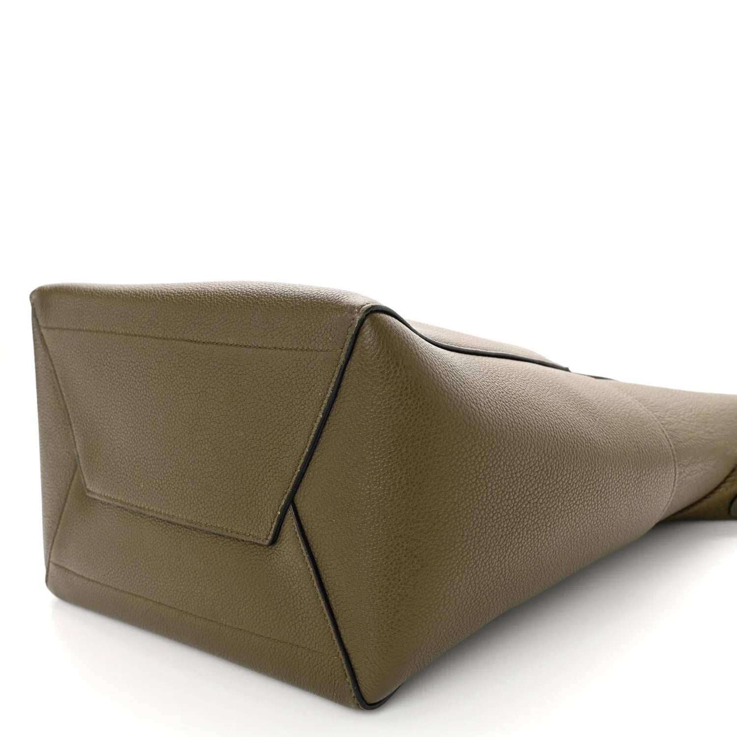 Soft Grained Calfskin Sangle Bucket Bag Light Khaki