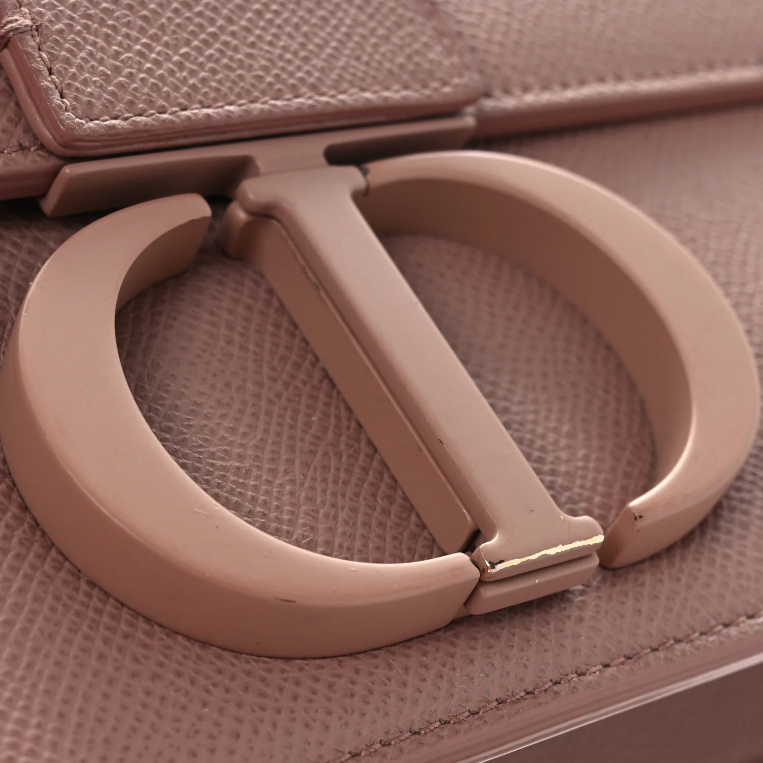 Ultra Matte Grained Calfskin 30 Montaigne Flap Bag Fard