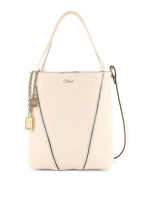 SPIN SMALL LEATHER TOTE