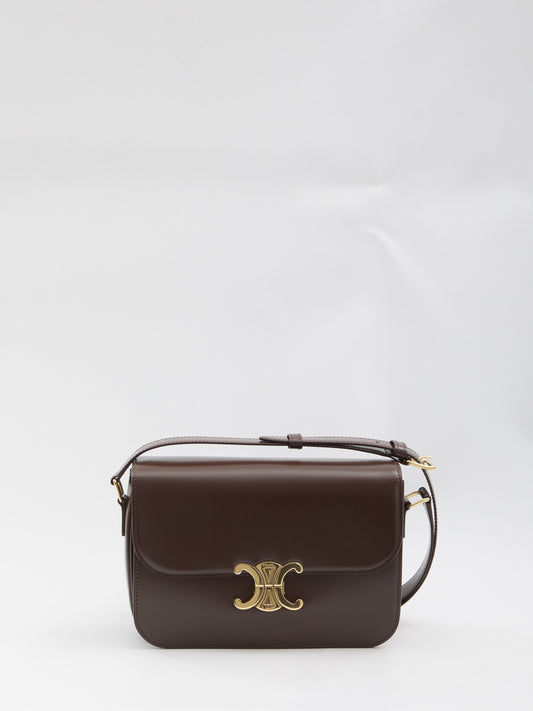 CHESTNUT BROWN CALF LEATHER CLASSIQUE TRIOMPHE BAG
