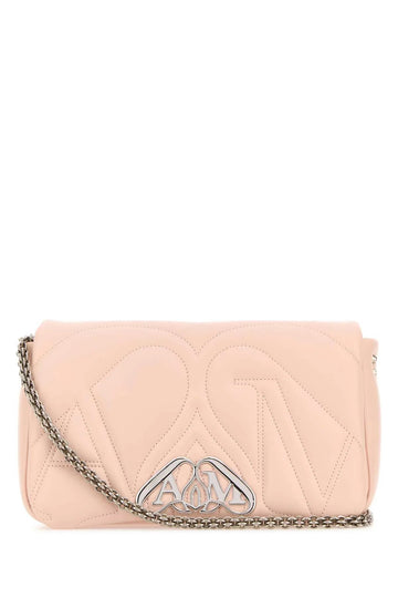 PINK LEATHER SMALL SEAL SHOULDER BAG